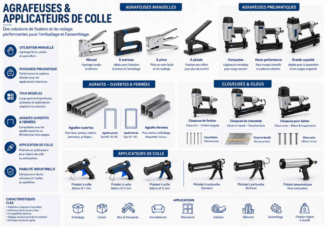 Agrafeuses & Applicateurs de Colle